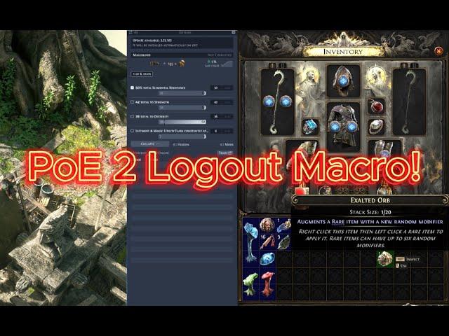 New PoE 2 logout Macro! #poe2  #pathofexile2  #pathofexile