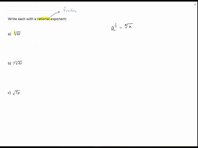 Open Int Write Radicals with rational exponents