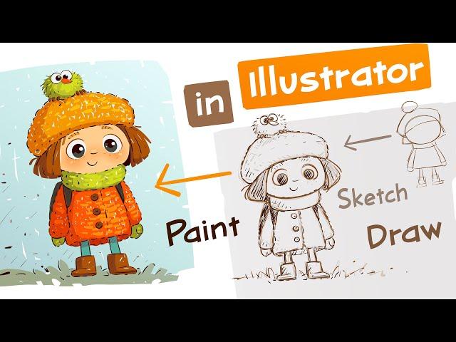 ADOBE ILLUSTRATOR DRAWING & PAINTING- Vector Sketch & Illustration