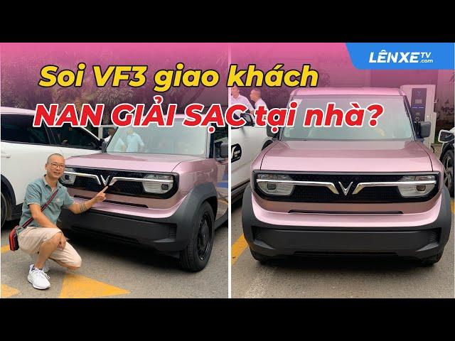 Soi chi tiết VinFast VF3 đầu tiên giao khách hàng. NÓNG vấn đề sạc tại nhà của VF3 nan giải ?