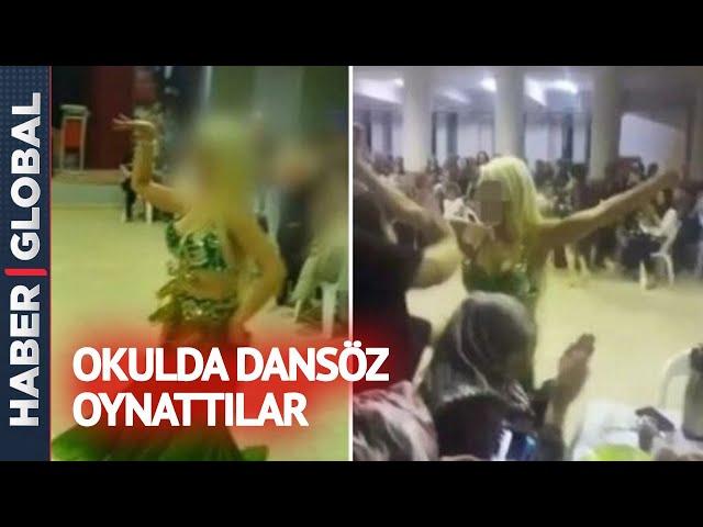 Olay Yaratan Görüntü! Okulda Dansözlü Eğlence