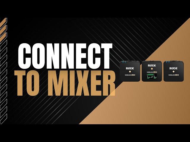 How to connect wireless mic to studio mixer in less than 9mins