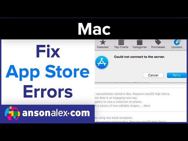 "Could not connect to the server" Mac App Store Error Fix