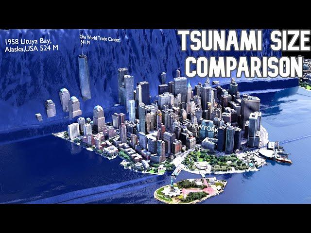 TSUNAMI Height Comparison On The Earth 