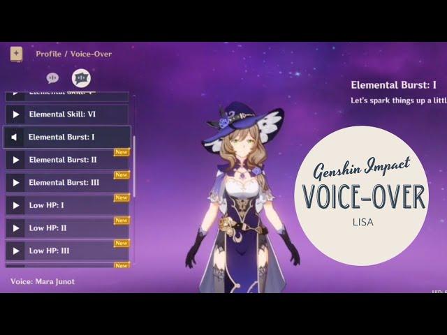 Lisa Voice-Over by Mara Junot | Genshin Impact