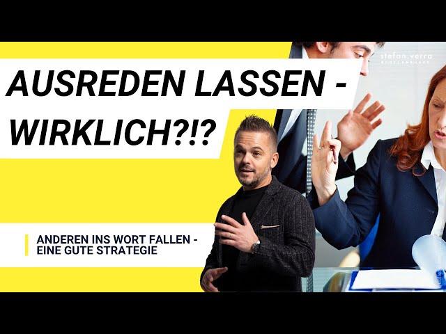 "Man fällt anderen nicht ins Wort!“ ️ | Gedanken(spazier)Gänge | Stefan Verra