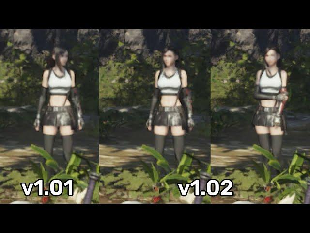 Final Fantasy 7 Rebirth - 1.01 vs 1.02 Graphics Comparison