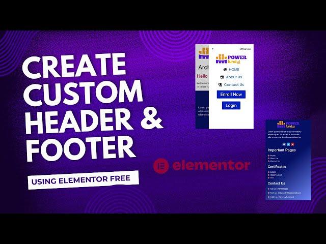 Create Custom Header and Footer in Wordpress using Elementor and Free Addons