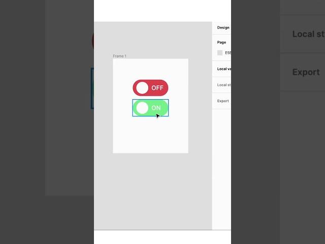 Create Toggle Button Animation in Figma #shorts