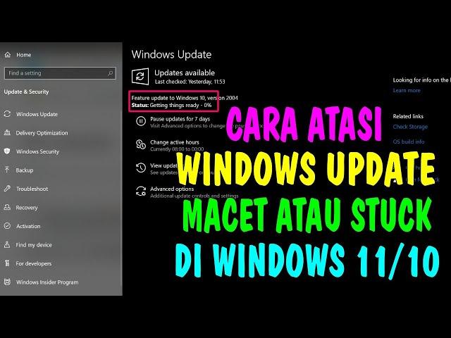 Cara Atasi Windows Update Yang Macet Pada 0% atau 88% dst