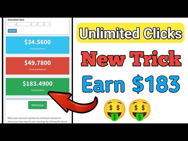 URL Shortener Unlimited Trick 2024 | Instant Withdrawal | Work From Home | Link Shortener Trick