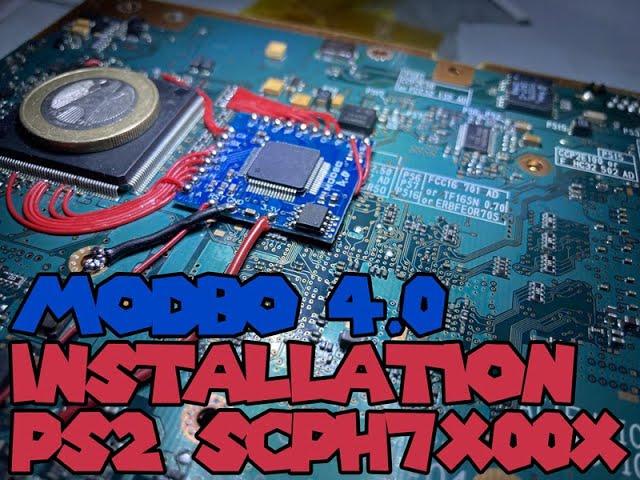 Short wire PS2 Slim (SCPH7xxxx) v12 - v15 Modbo 4.0 / 5.0 - modchip installation - alternative point