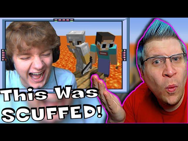 Minecraft, But The Floor Is Lava REACTION! Ninja and George SPLIT?!