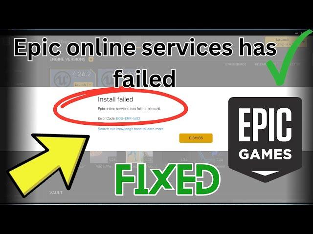 How To Fix Epic online services has failed to install Error Code: EOS-ERR-1603