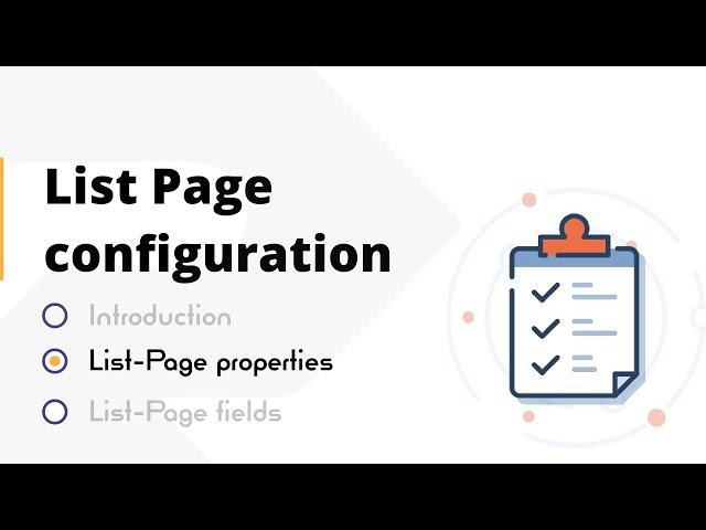 Configuring List Page Properties | Low Code | RadSystems Studio