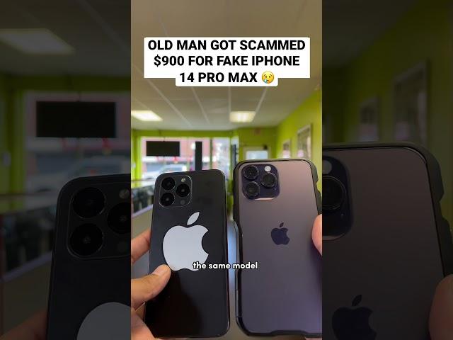 OLD MAN PAID $900 FOR FAKE IPHONE 14 PRO MAX  #shorts #fake #iphone14promax #apple #iphone #ios