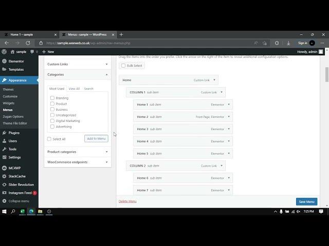 Adding Product Categories to Menus in WordPress WooCommerce | Weeweb