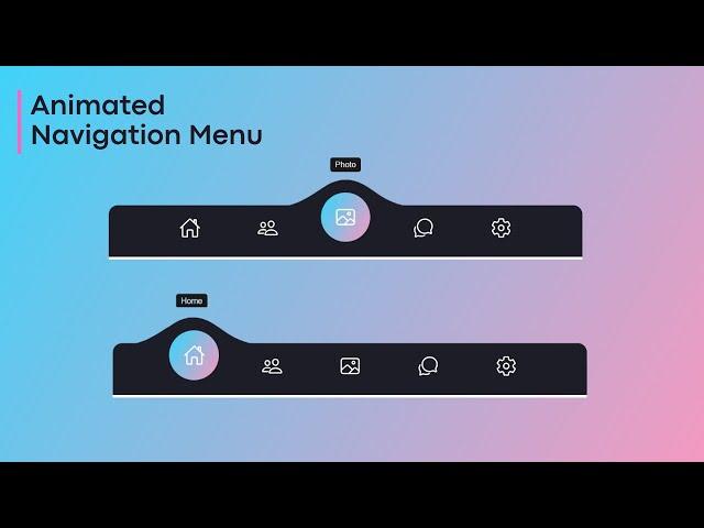 Magic Navigation Menu Indicator using Html CSS & Javascript - Animated Navigation Menu Design