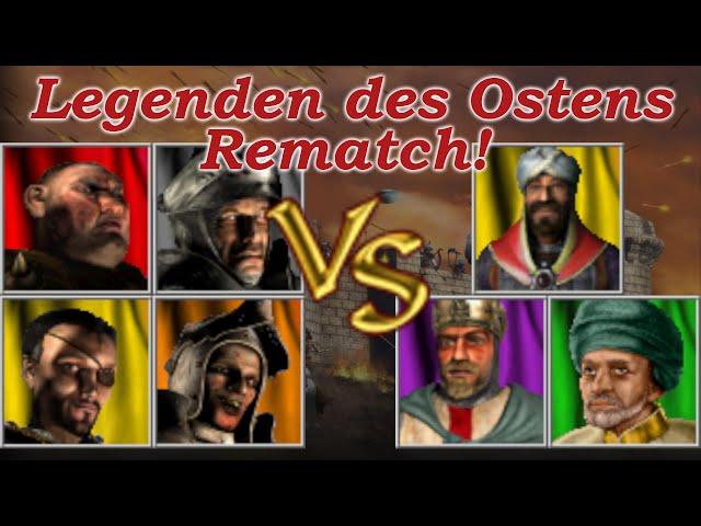 Die 4 Herzoge vs Richard, Saladin, Efendi - Rematch | Stronghold Crusader - KI Kämpfe