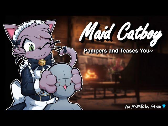 ASMR | Maid Catboy Pampers and Teases You~ [Paws and Boops] [Soft Spoken] [Sassy]