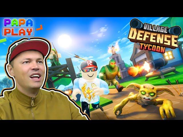 Прокачал свою деревню в Village Defense Tycoon c Papa Play