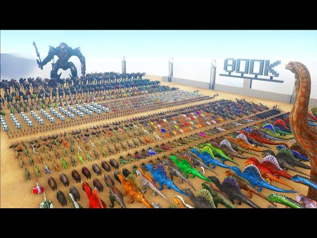 1000 Robots VS 1000 Dinosaurs - 800K SPECIAL | ARK