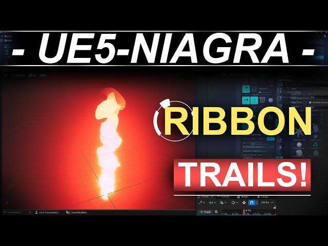 Unreal5 Niagra VFX: Ribbon Trails (60 SECONDS-!!)