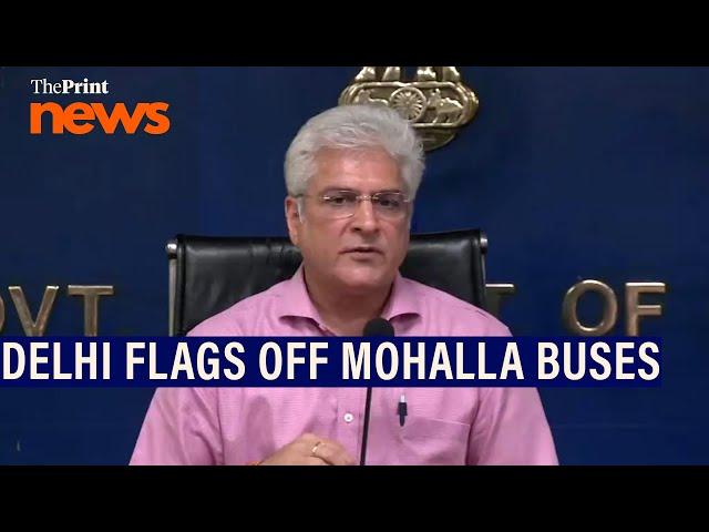 Delhi Transport Minister Kailash Gahlot on flags off Mohalla buses