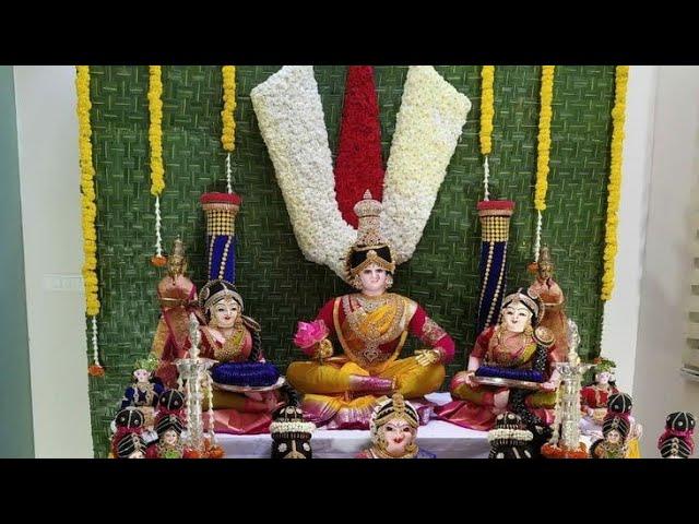 Varamahalakshmi backdrop decoration idea 2024 for festival#backdrop #decoration #festivaldecoration