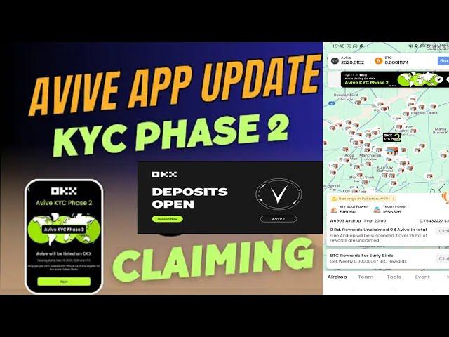 Avive Mining App KYC Phase 2 &Claiming Method Full Details.