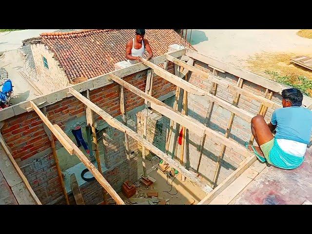 wow amazing roof formwork centring village house||house formwork construction||Krishna thekedar