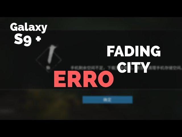 Erro do Fading City não entra