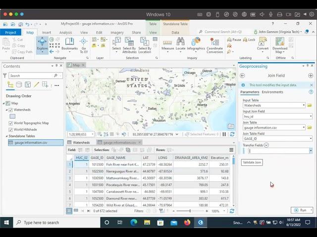 arcGIS pro join based on field in attribute table