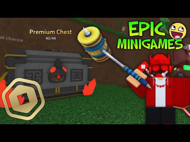 Unboxing The PREMIUM Crate In RBLX: Epic Minigames! (WAS My Final EM Video )