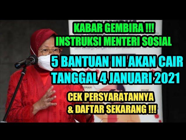 DAFTAR SEKARANG !!! 5 BANTUAN YANG AKAN CAIR 4 JANUARI 2021