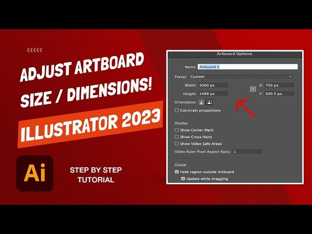 How To Adjust Artboard Size and Dimensions - Adobe Illustrator 2023