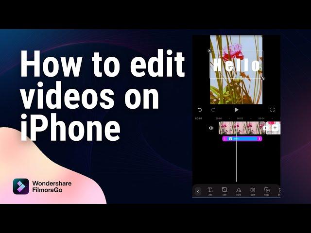 How to edit videos on iphone - FilmoraGo Video Editor App