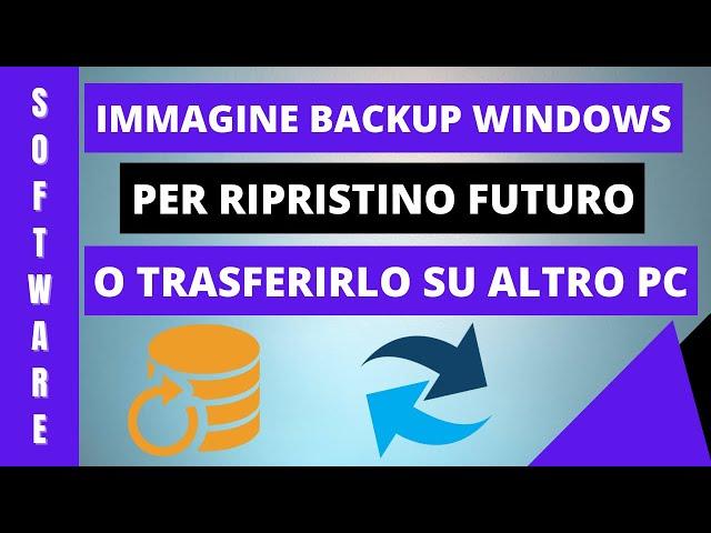 Creare immagine backup di Windows per ripristinarlo quando vogliamo o trasferirlo su un altro PC