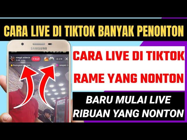 cara live di tiktok biar banyak penonton | cara live tiktok banyak yg nonton | cara live di tiktok