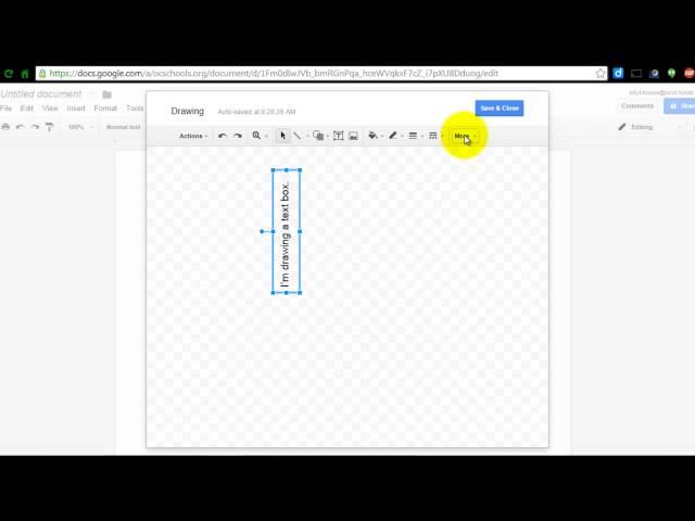 Creating a Vertical Text Box in Google Document