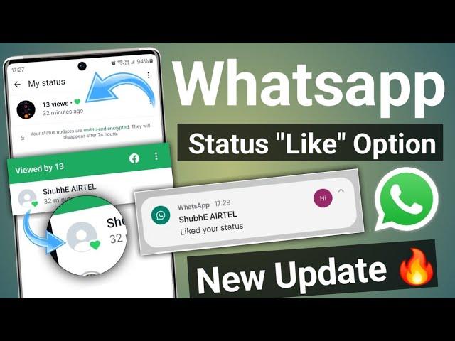 whatsapp new update | whatsapp status reaction new feature | whatsapp status like button update