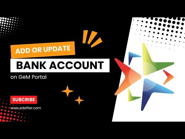 Add Bank Account on GeM | Update Bank Account on GeM | Seller Bank Account Details on GeM Portal