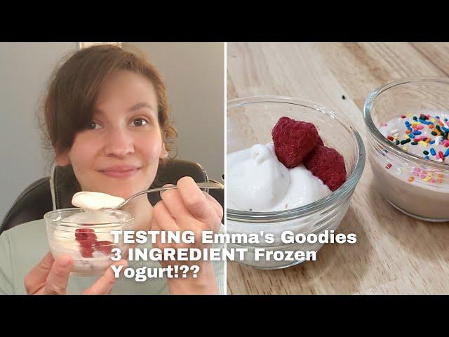 Testing 1 Minute Frozen Yogurt | FroYo ICE CREAM | Emma's Goodies Recipe