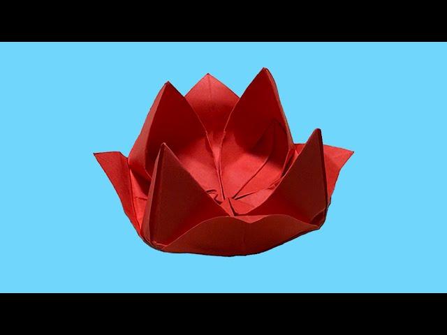 Простой цветок из бумаги. Origami Flower. Как сделать оригами цветок. Подарок на 8 марта