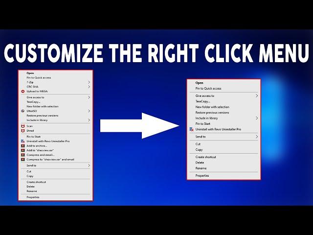 How to Customize Right Click Menu in Windows 7, 8 and 10