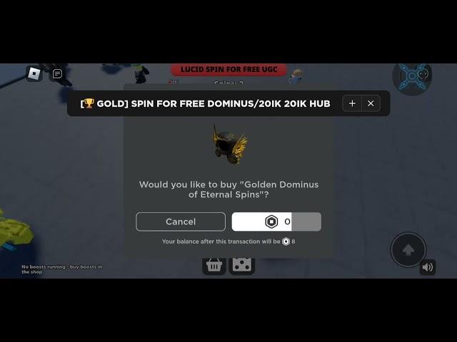 [PATCHED INSTANT UGC SCRIPT] [ GOLD] SPIN FOR FREE DOMINUS