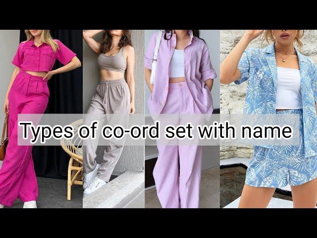 Types of co-ord set with name||THE TRENDY GIRL