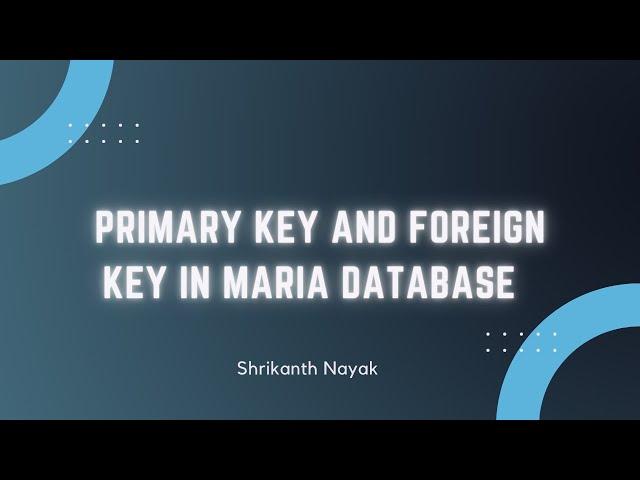 Primary Key and Foreign Key concepts in Appian- MariaDB