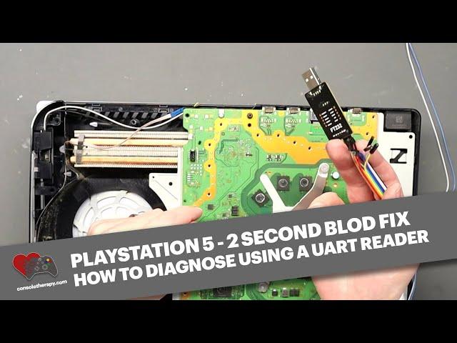 Fixing a 2 second blue light of death BLOD on a PlayStation 5 using UART - WIFI IC Replacement