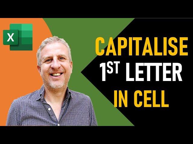 Excel  - capital first letter | First letter capital formula | Change first letter to uppercase.